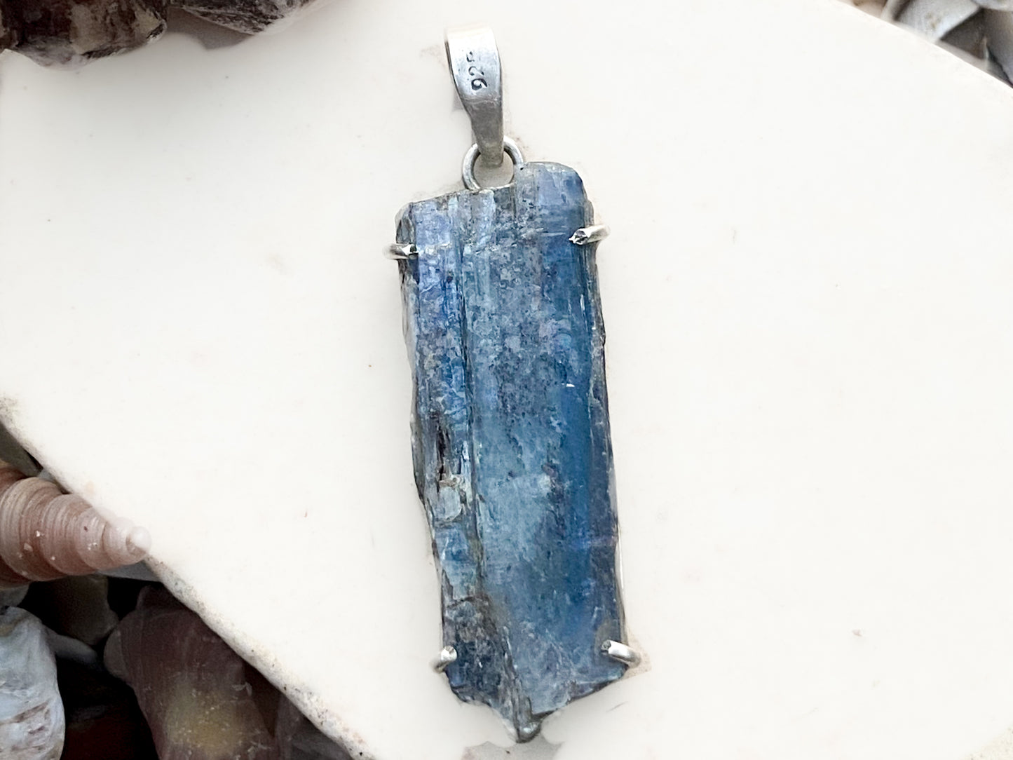 Blue Kyanite Uncut Pendant