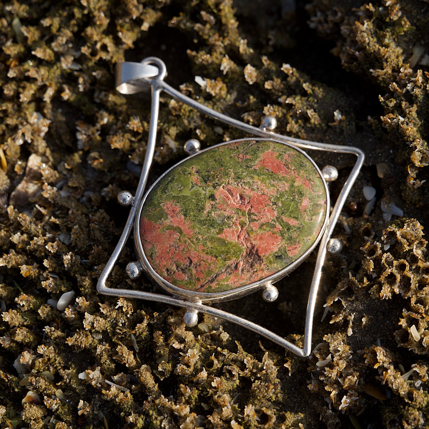 Unakite Jasper Pendant