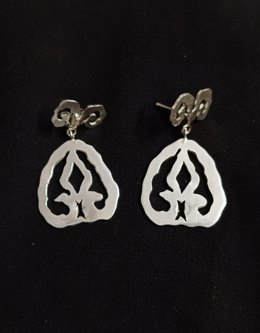 Silver sol earring