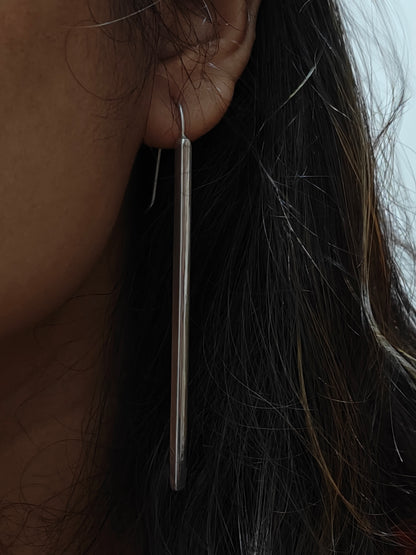 Minimalist Bar Silver Earring