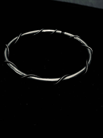 Silver Twist Bracelet/ Bangle